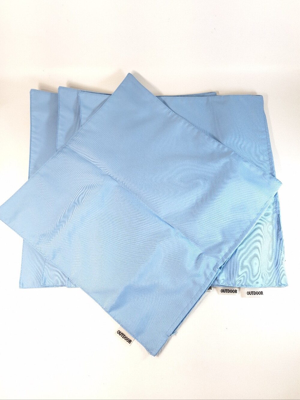 MIULEE 4 Pack Outdoor Solid Blue Waterproof Throw Pillow Covers Cushion 18x18"